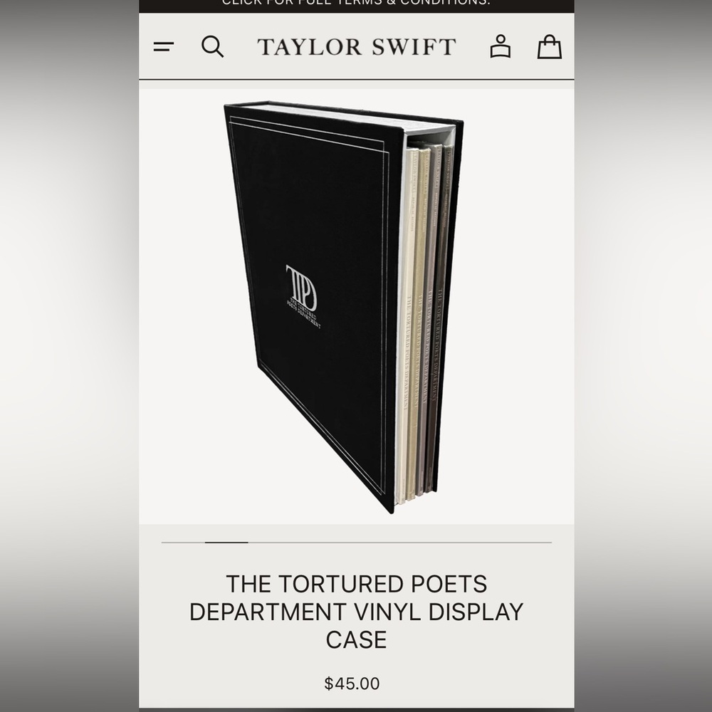 Taylor Swift TTPD Vinyl Display Set